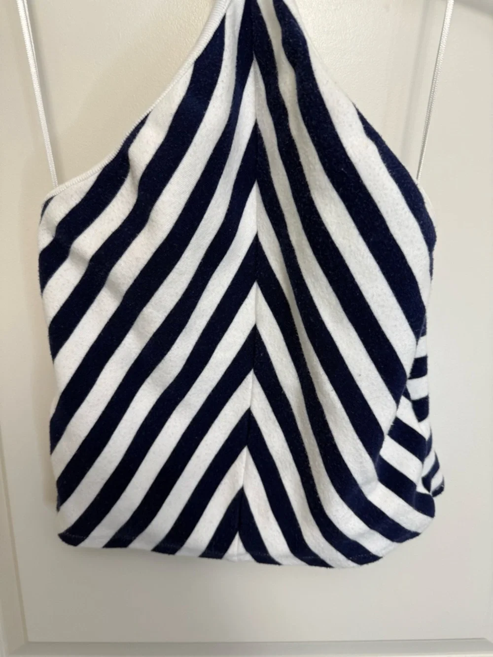 Zara Navy and White Striped Cropped Top in size M - Picture 2 of 8
